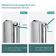 EMKE - EMKE Pare de baignoire en 6 mm verre securit Paroi de douche pliable pour baignoire - 120 x 140 cm - Revêtement Nano facile à nettoyer Modèle 2 - vignette