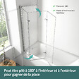 EMKE - EMKE Pare de baignoire en 6 mm verre securit Paroi de douche pliable pour baignoire - 120 x 140 cm - Revêtement Nano facile à nettoyer Modèle 2 - vignette