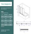 EMKE - EMKE Pare-baignoire paroi de douche pour baignoire noir mat 3 parties pliable 120x140cm pare-baignoire 6mm NANO GLASS - vignette