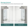 EMKE - EMKE Pare-Baignoire 110 x 140 cm – Paroi de Douche Pliable en Verre Trempé 6 mm avec Revêtement Nano, Installation Réversible - vignette
