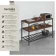 TECTAKE - Étagère de cuisine Akeley Bois foncé industriel, rustique - vignette