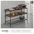 TECTAKE - Étagère de cuisine Akeley Bois foncé industriel, rustique - vignette