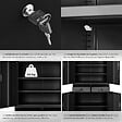 TECTAKE - Armoire métallique de classement Cosmo avec 2 tiroirs 40 x 80 x 180 cm noir/noir - vignette