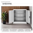 TECTAKE - Armoire métallique à dossiers 3 étagères 90x40x90cm gris - vignette