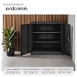 TECTAKE - Armoire métallique à dossiers 3 étagères 90x40x90cm noir - vignette