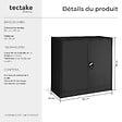 TECTAKE - Armoire métallique à dossiers 3 étagères 90x40x90cm noir - vignette