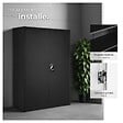 TECTAKE - Armoire métallique à dossiers 4 niveaux 140x90x40cm noir - vignette