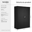 TECTAKE - Armoire métallique à dossiers 4 niveaux 140x90x40cm noir - vignette