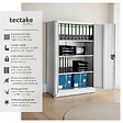 TECTAKE - Armoire métallique à dossiers 4 niveaux 140x90x40cm gris - vignette