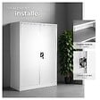 TECTAKE - Armoire métallique à dossiers 4 niveaux 140x90x40cm gris - vignette