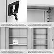 TECTAKE - Armoire métallique à dossiers 4 niveaux 140x90x40cm gris - vignette