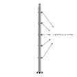 AICA SANITAIRE - Garde-corps 180cm argenté, 1 main courante, 5 traverses, inox 201, intérieur et extérieur, design moderne - kit complet - vignette