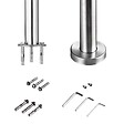 AICA SANITAIRE - Garde-corps avec main courante, 100cm, en acier inoxydable 304, garde-corps avec 5 traverses, pour intérieur et extérieur - vignette