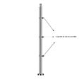 AICA SANITAIRE - Garde-corps 150cm argenté, 1 main courante, 3 traverses, inox 201, intérieur et extérieur, design moderne - kit complet - vignette