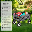 TECTAKE - Chariot pliable LEON avec freins, capacité de charge 80kg gris - vignette