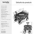TECTAKE - Chariot pliable LEON avec freins, capacité de charge 80kg gris - vignette