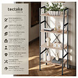 TECTAKE - Etagère échelle NEWCASTLE style industriel 57,5 x 35,5 x 139 cm Bois clair industriel, Chêne Sonoma - vignette