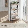 TECTAKE - Etagère échelle NEWCASTLE style industriel 57,5 x 35,5 x 139 cm Bois clair industriel, Chêne Sonoma - vignette