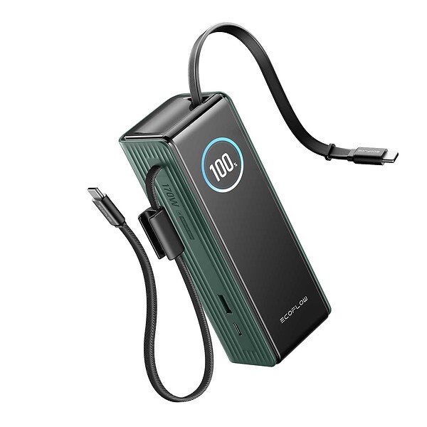 ECOFLOW - EcoFlow RAPID Power Bank 25K - 170W, câbles intégrés, écran intelligent - large
