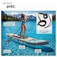 TECTAKE - Planche de stand up paddle gonflable 2 en 1 kit complet turquoise orange 288 x 77 x 22,5 cm polyvalente - vignette