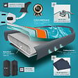 TECTAKE - Planche de stand up paddle gonflable 2 en 1 kit complet turquoise orange 288 x 77 x 22,5 cm polyvalente - vignette