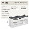 TECTAKE - Banc à chaussures NATALYA avec coussin d'assise 104x30x49cm blanc - vignette