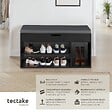 TECTAKE - Banc à chaussures NATALYA avec coussin d'assise 104x30x49cm noir - vignette