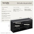 TECTAKE - Banc à chaussures NATALYA avec coussin d'assise 104x30x49cm noir - vignette
