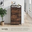TECTAKE - Étagère à chaussures Bois foncé industriel, rustique - vignette