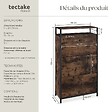 TECTAKE - Étagère à chaussures Bois foncé industriel, rustique - vignette