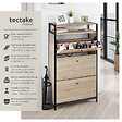 TECTAKE - Étagère à chaussures Bois clair industriel, Chêne Sonoma - vignette