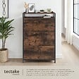 TECTAKE - Étagère à chaussures Bois foncé industriel, rustique - vignette