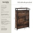 TECTAKE - Étagère à chaussures Bois foncé industriel, rustique - vignette