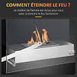 HOMCOM - Cheminée bioéthanol murale design contemporain bruleur 0,9 L - couverture 20-25 m² - dim. 60L x 22l x 40H cm - vignette
