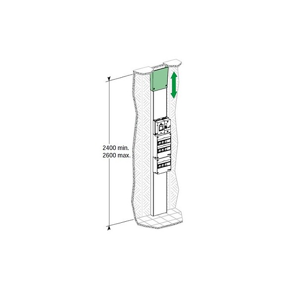 SCHNEIDER - Kit goulotte SCHNEIDER R9HKT18 18M - 2 parties - corps - capot - cloisons - capot ERDF Resi9 - large