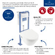 VILLEROY ET BOCH - Pack WC suspendu sans bride  Architectura directflush + abattant frein de chute + bâti-support autoportant + plaque blanche - vignette
