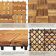 TECTAKE - Dalles de terrasse TABULA 12 lames marron - vignette