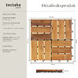TECTAKE - Dalles de terrasse TABULA 12 lames marron - vignette