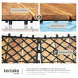 TECTAKE - Dalles de terrasse TABULA 4 lames marron - vignette
