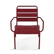OVIALA - Fauteuil de jardin bas relax acier pourpre - Palavas - vignette