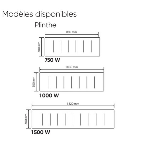 ATLANTIC - Radiateur connecté Nirvana Neo plinthe 1000W blanc - ATLANTIC - 529922 - large