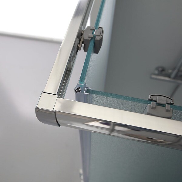 KIAMAMI VALENTINA - Cabine De Douche Carrée D'angle 90X90 Verre Opaque | Giada - large