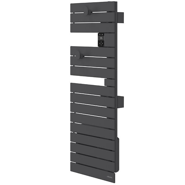 ATLANTIC - Sèche-serviettes connecté Nefertiti étroit mât gauche 500W anthracite - ATLANTIC - 850639 - large