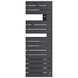 ATLANTIC - Sèche-serviettes connecté Nefertiti étroit mât gauche 500W graphite - ATLANTIC - 850648 - vignette