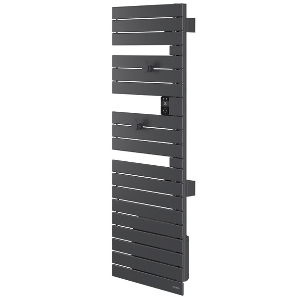 ATLANTIC - Sèche-serviettes connecté Nefertiti mât à droite 500W graphite - ATLANTIC - 850029 - large