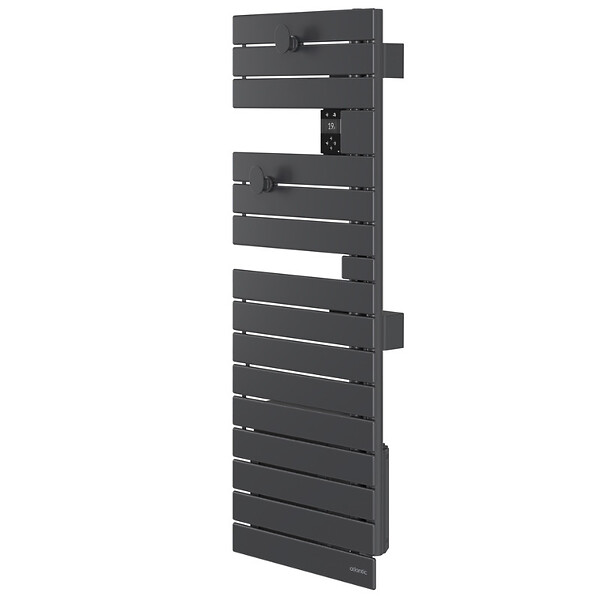 ATLANTIC - Sèche-serviettes connecté Nefertiti étroit avec soufflerie mât droite 1600W graphite - ATLANTIC - 850608 - large