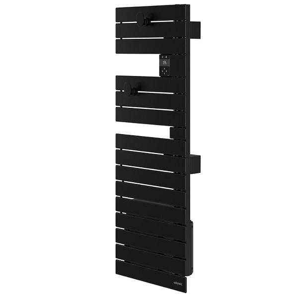 ATLANTIC - Sèche-serviettes connecté Nefertiti étroit avec soufflerie mât gauche 1600W noir - ATLANTIC - 850487 - large