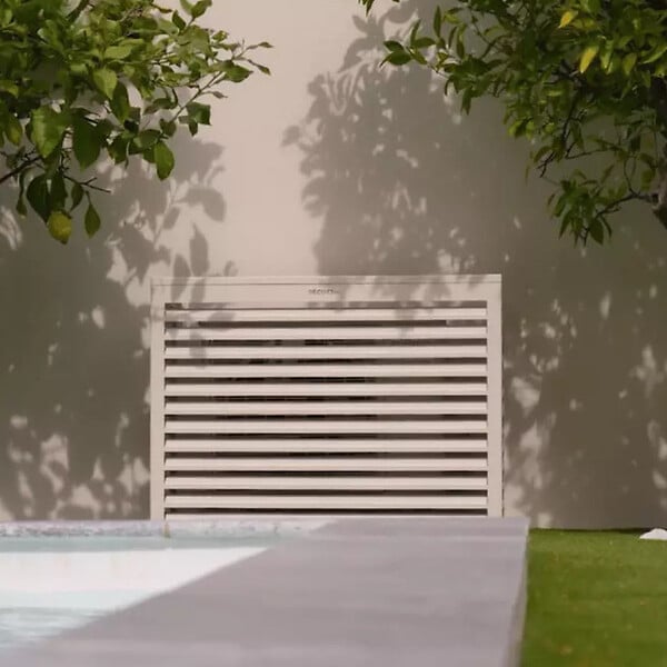 DECOCLIM - Cache unité extérieure en aluminium blanc crème taille S - DECOCLIM - 23AS9001 - large