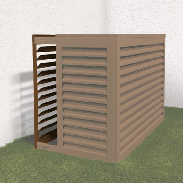DECOCLIM - Face dos pour cache en aluminium brun argile taille L - DECOCLIM - 23AL8003-DOS - large