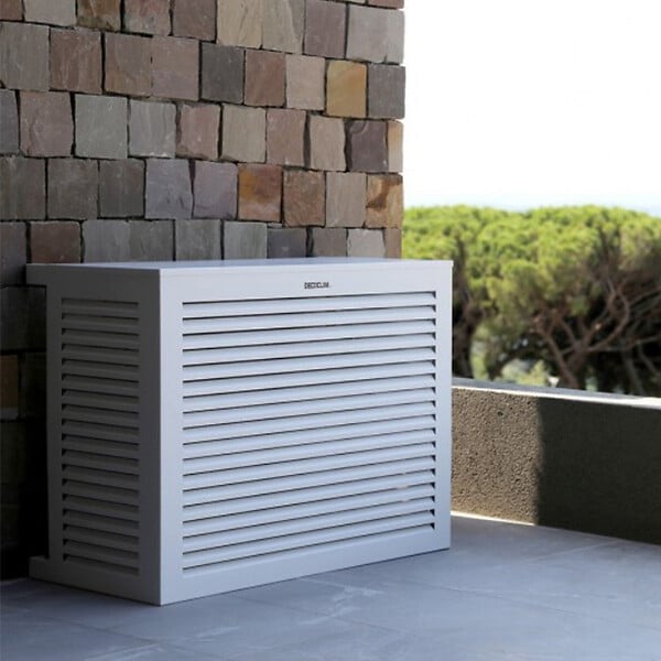 DECOCLIM - Cache clim et pompe à chaleur - Taille S - Alu - Blanc - Decoclim - large